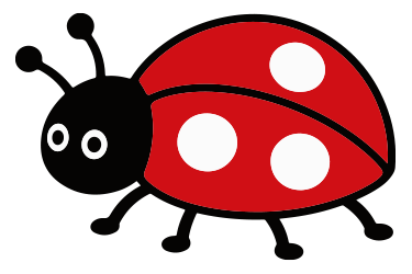 Dragonflies and Daisies - ladybug